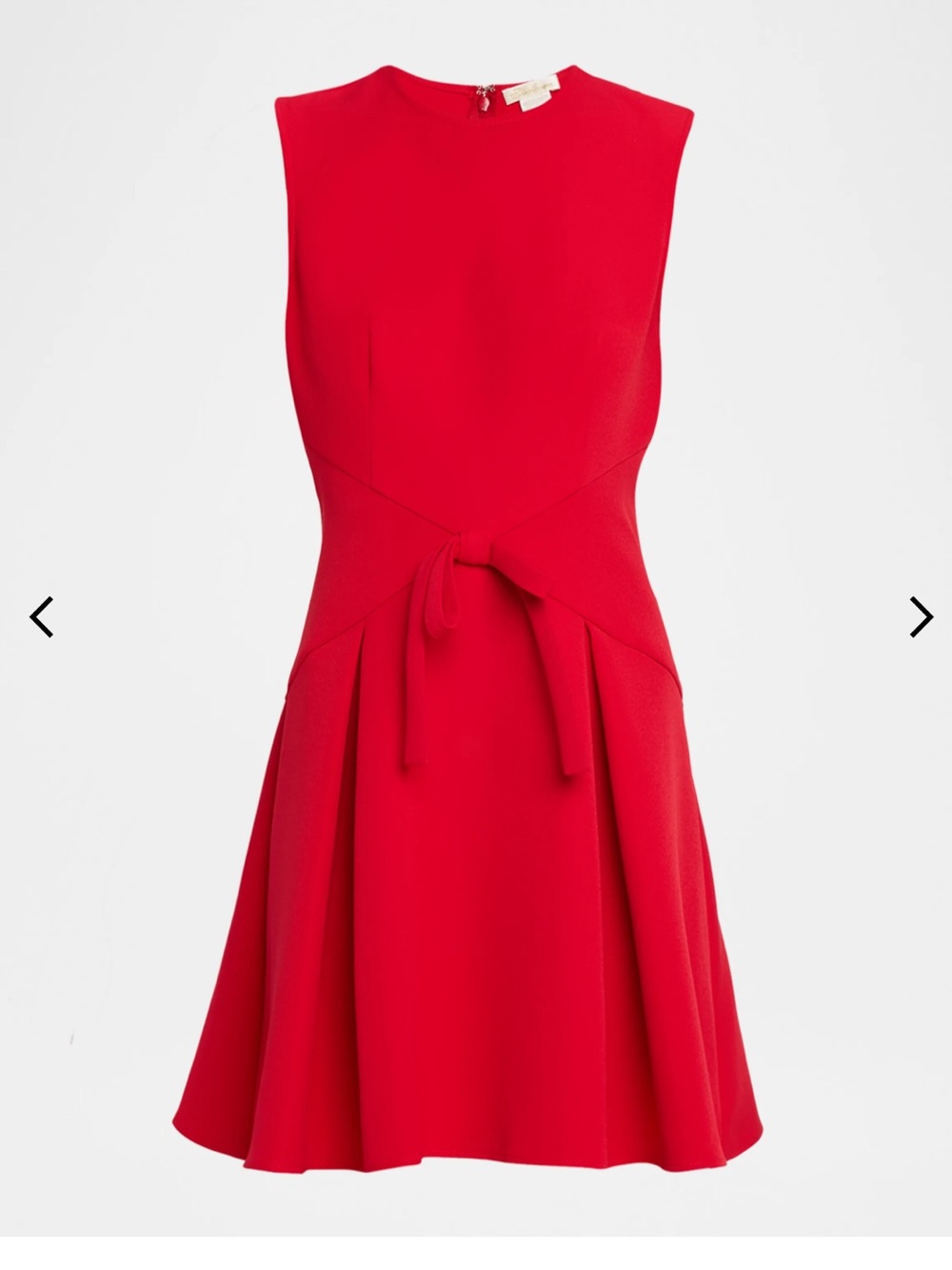 Shoshanna Red Sleeveless Tie-Waist Fit & Flare Mini Dress
